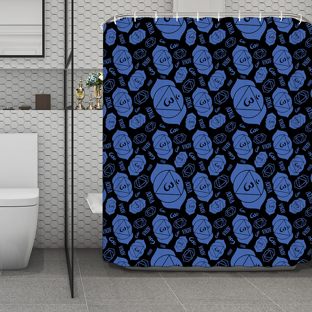 Ajna Chakra Pattern Print Polyester Shower Curtain