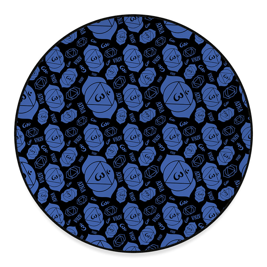 Ajna Chakra Pattern Print Round Floor Mat