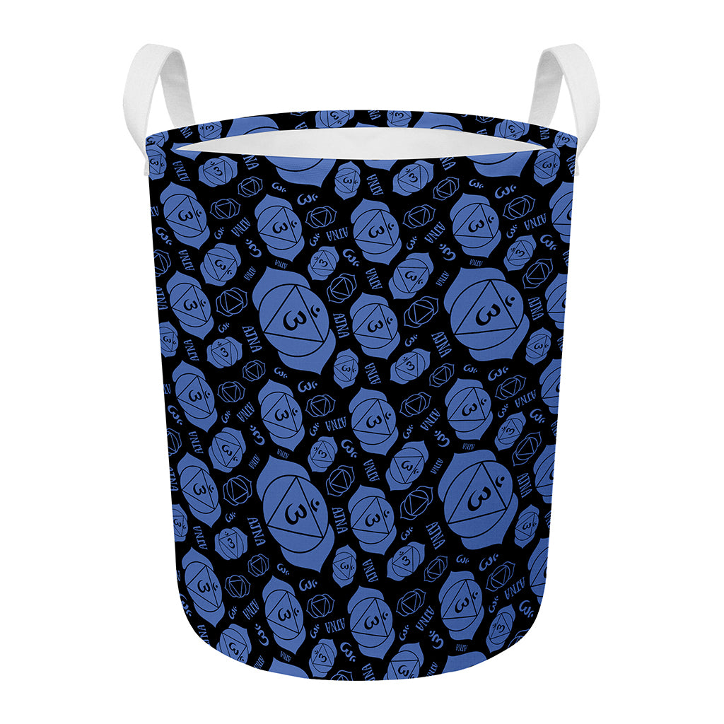 Ajna Chakra Pattern Print Round Laundry Basket