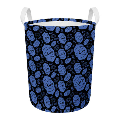 Ajna Chakra Pattern Print Round Laundry Basket
