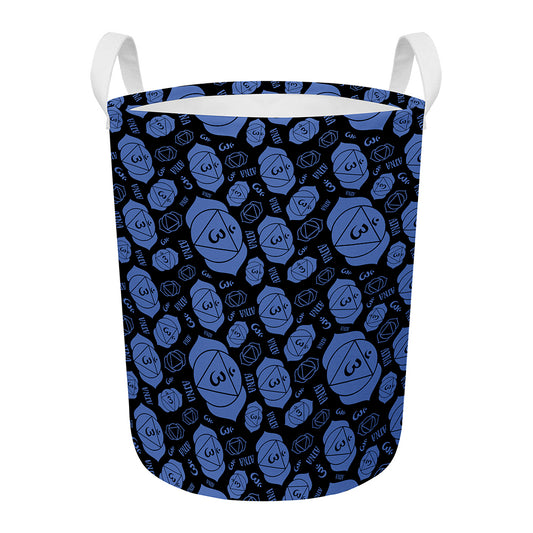 Ajna Chakra Pattern Print Round Laundry Basket