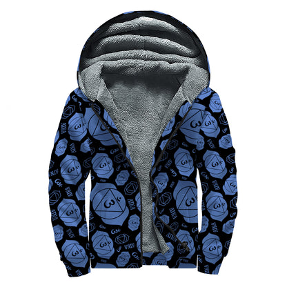 Ajna Chakra Pattern Print Sherpa Lined Zip Up Hoodie