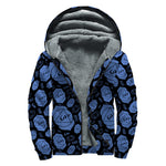 Ajna Chakra Pattern Print Sherpa Lined Zip Up Hoodie