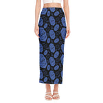 Ajna Chakra Pattern Print Side Slit Maxi Skirt