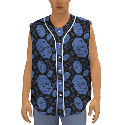 Ajna Chakra Pattern Print Sleeveless Baseball Jersey