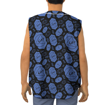 Ajna Chakra Pattern Print Sleeveless Baseball Jersey