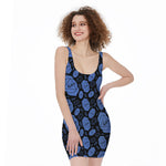 Ajna Chakra Pattern Print Sleeveless Bodycon Dress