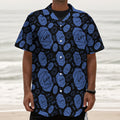 Ajna Chakra Pattern Print Textured Short Sleeve Shirt