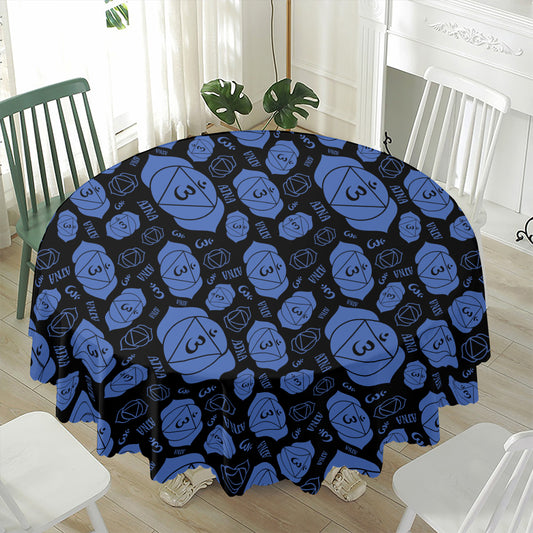 Ajna Chakra Pattern Print Waterproof Round Tablecloth