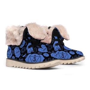 Ajna Chakra Pattern Print Winter Boots