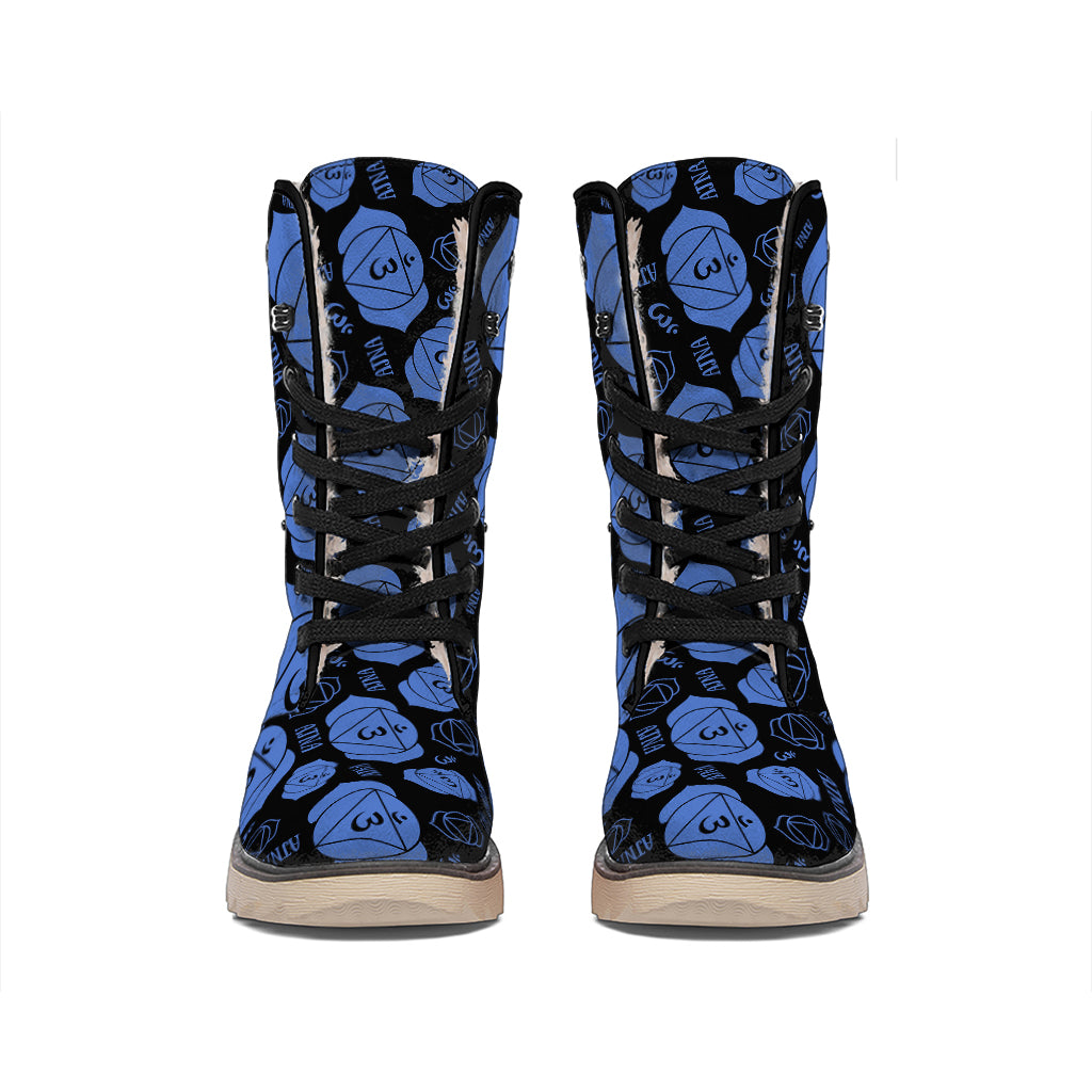 Ajna Chakra Pattern Print Winter Boots