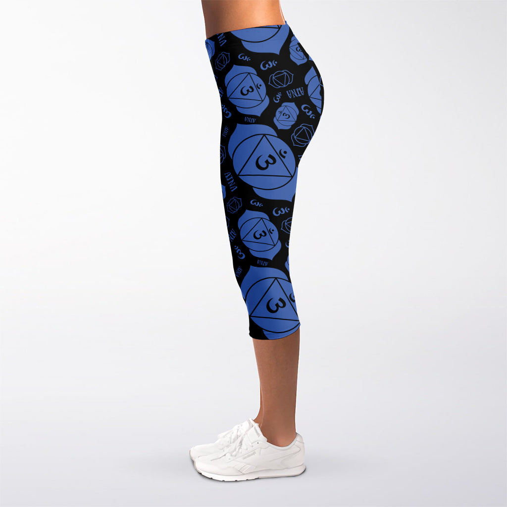 Ajna Chakra Pattern Print Women's Capri Leggings