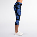 Ajna Chakra Pattern Print Women's Capri Leggings