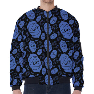 Ajna Chakra Pattern Print Zip Sleeve Bomber Jacket