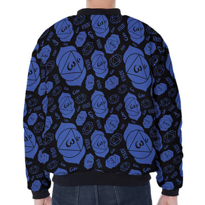 Ajna Chakra Pattern Print Zip Sleeve Bomber Jacket