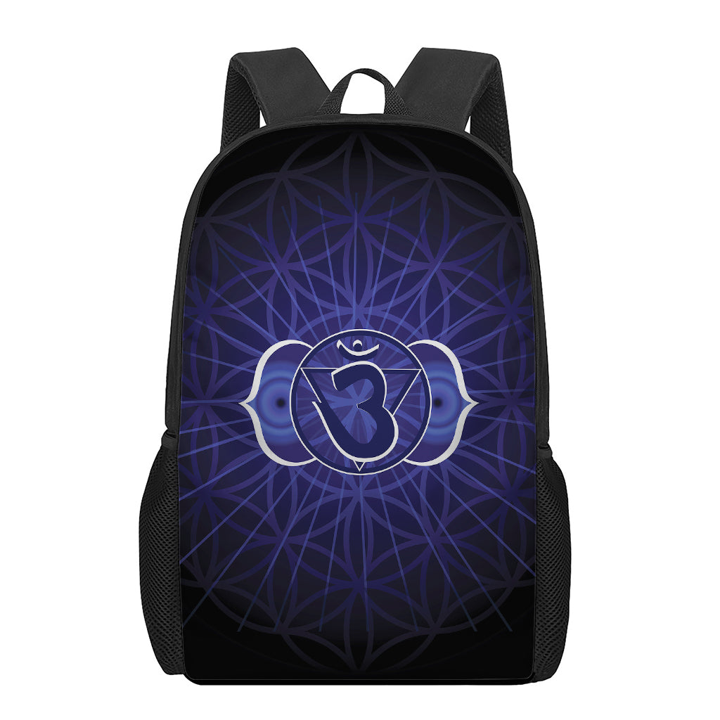 Ajna Chakra Spiritual Print 17 Inch Backpack