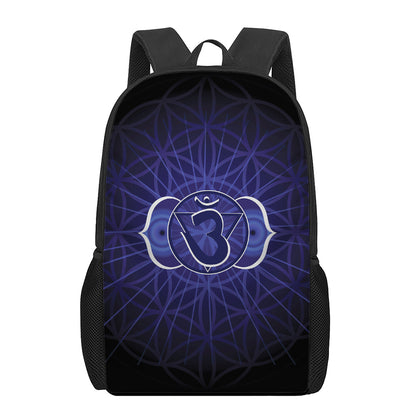 Ajna Chakra Spiritual Print 17 Inch Backpack