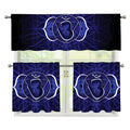 Ajna Chakra Spiritual Print 3 Piece Kitchen Curtains