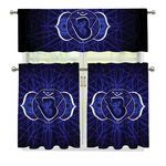Ajna Chakra Spiritual Print 3 Piece Kitchen Curtains