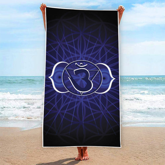 Ajna Chakra Spiritual Print Beach Towel