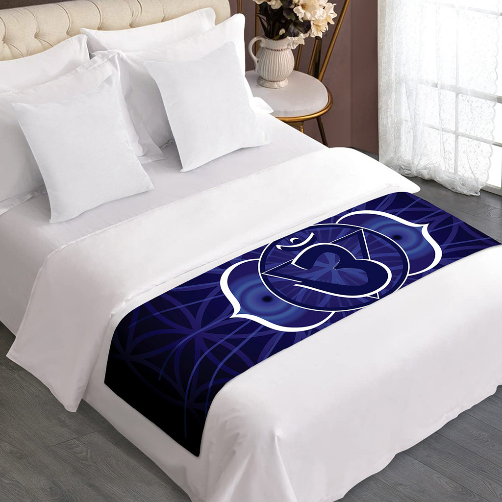 Ajna Chakra Spiritual Print Bed Runner