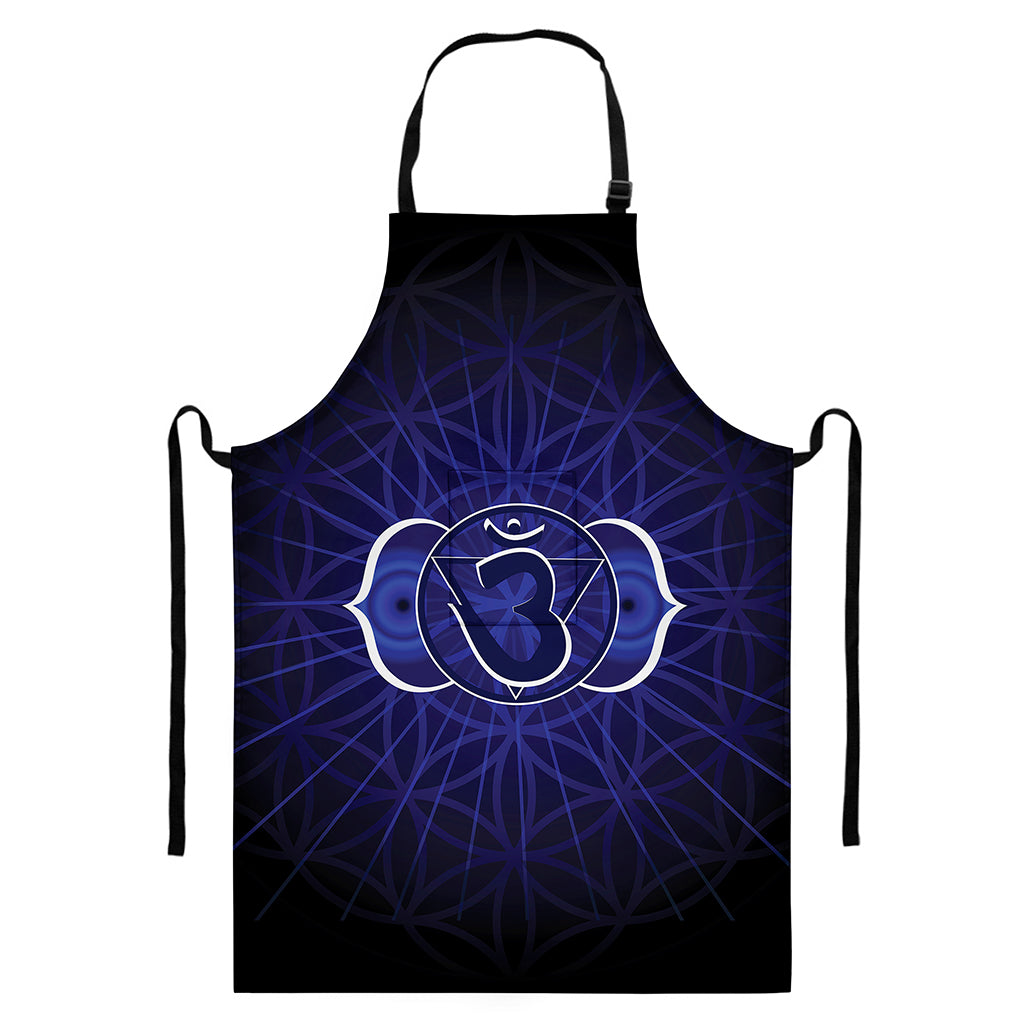 Ajna Chakra Spiritual Print Bib Apron With Pocket