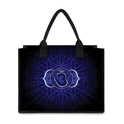 Ajna Chakra Spiritual Print Canvas Tote Bag