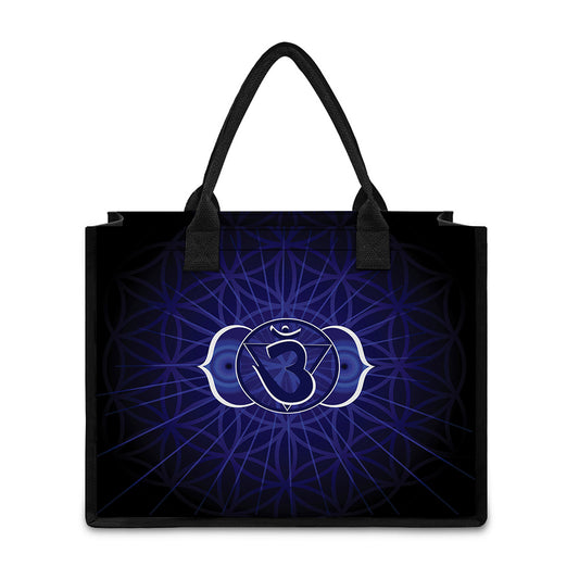 Ajna Chakra Spiritual Print Canvas Tote Bag