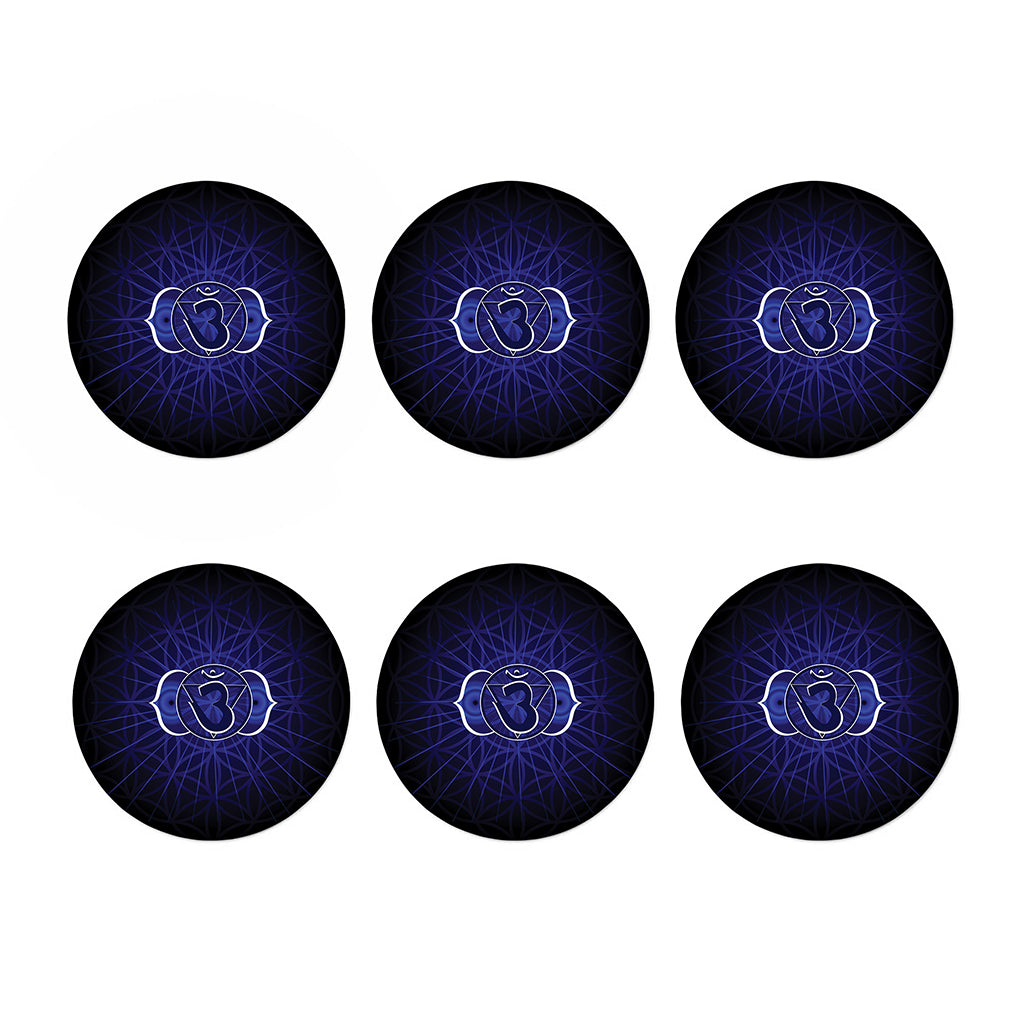 Ajna Chakra Spiritual Print Coaster Set