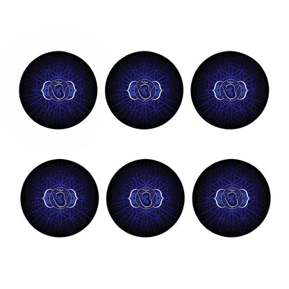 Ajna Chakra Spiritual Print Coaster Set