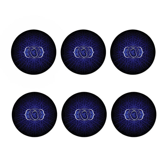 Ajna Chakra Spiritual Print Coaster Set