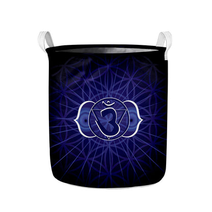 Ajna Chakra Spiritual Print Collapsible Laundry Basket