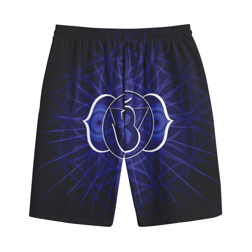 Ajna Chakra Spiritual Print Cotton Shorts