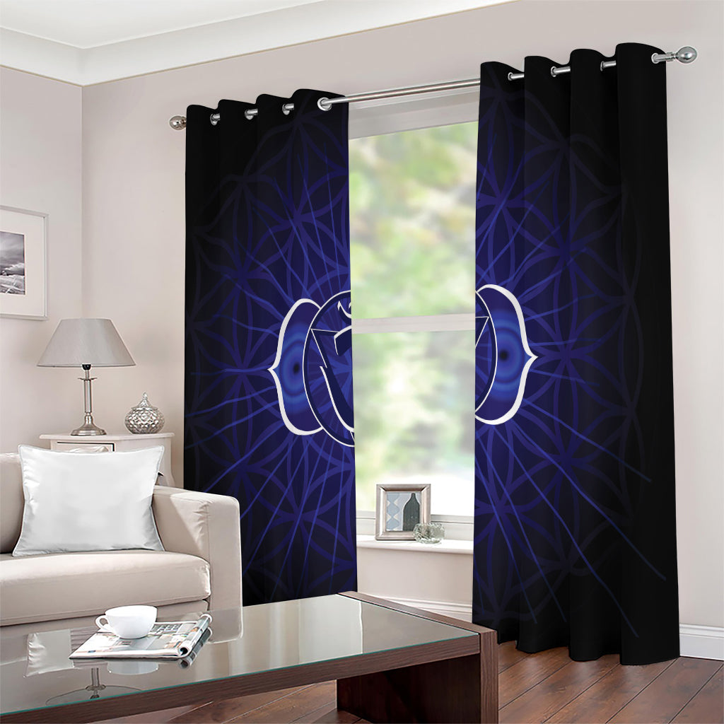 Ajna Chakra Spiritual Print Extra Wide Grommet Curtains