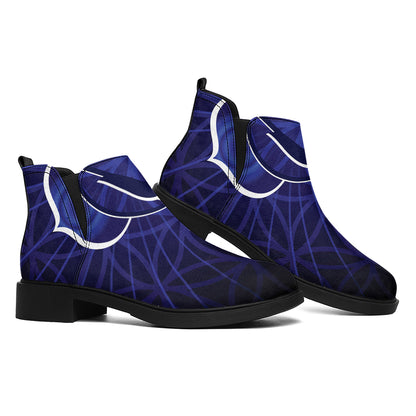 Ajna Chakra Spiritual Print Flat Ankle Boots