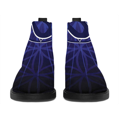 Ajna Chakra Spiritual Print Flat Ankle Boots