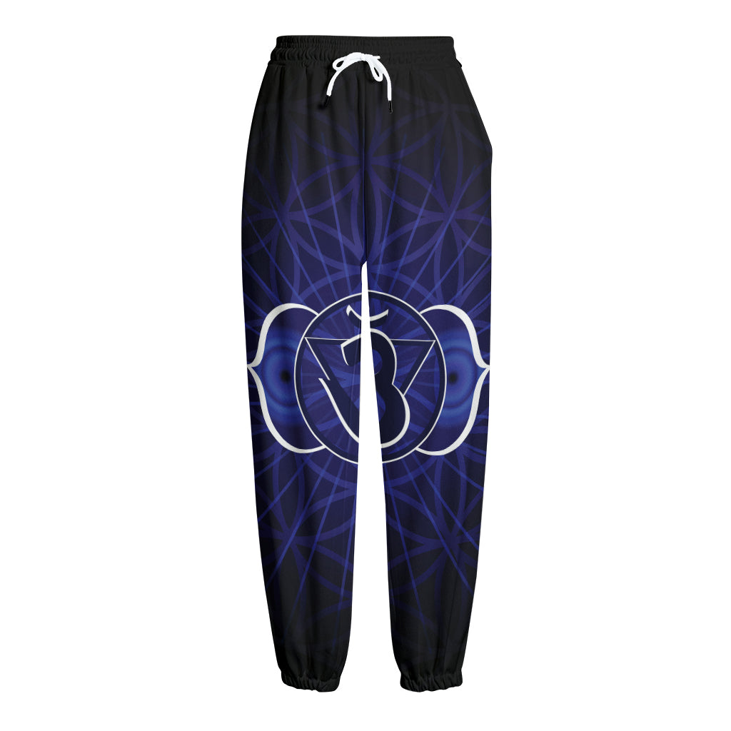 Ajna Chakra Spiritual Print Fleece Lined Knit Pants
