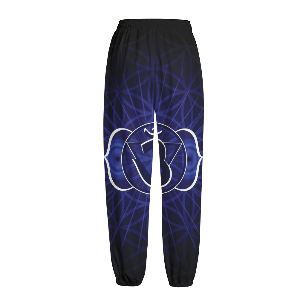 Ajna Chakra Spiritual Print Fleece Lined Knit Pants
