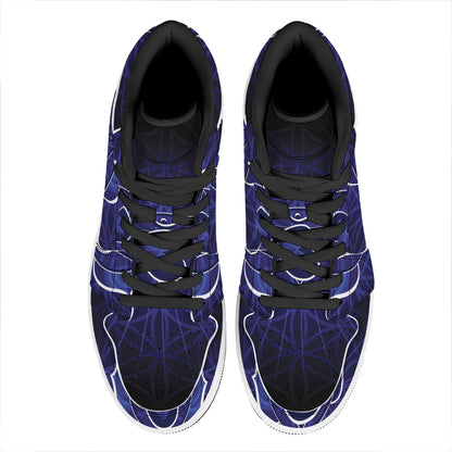 Ajna Chakra Spiritual Print High Top Leather Sneakers
