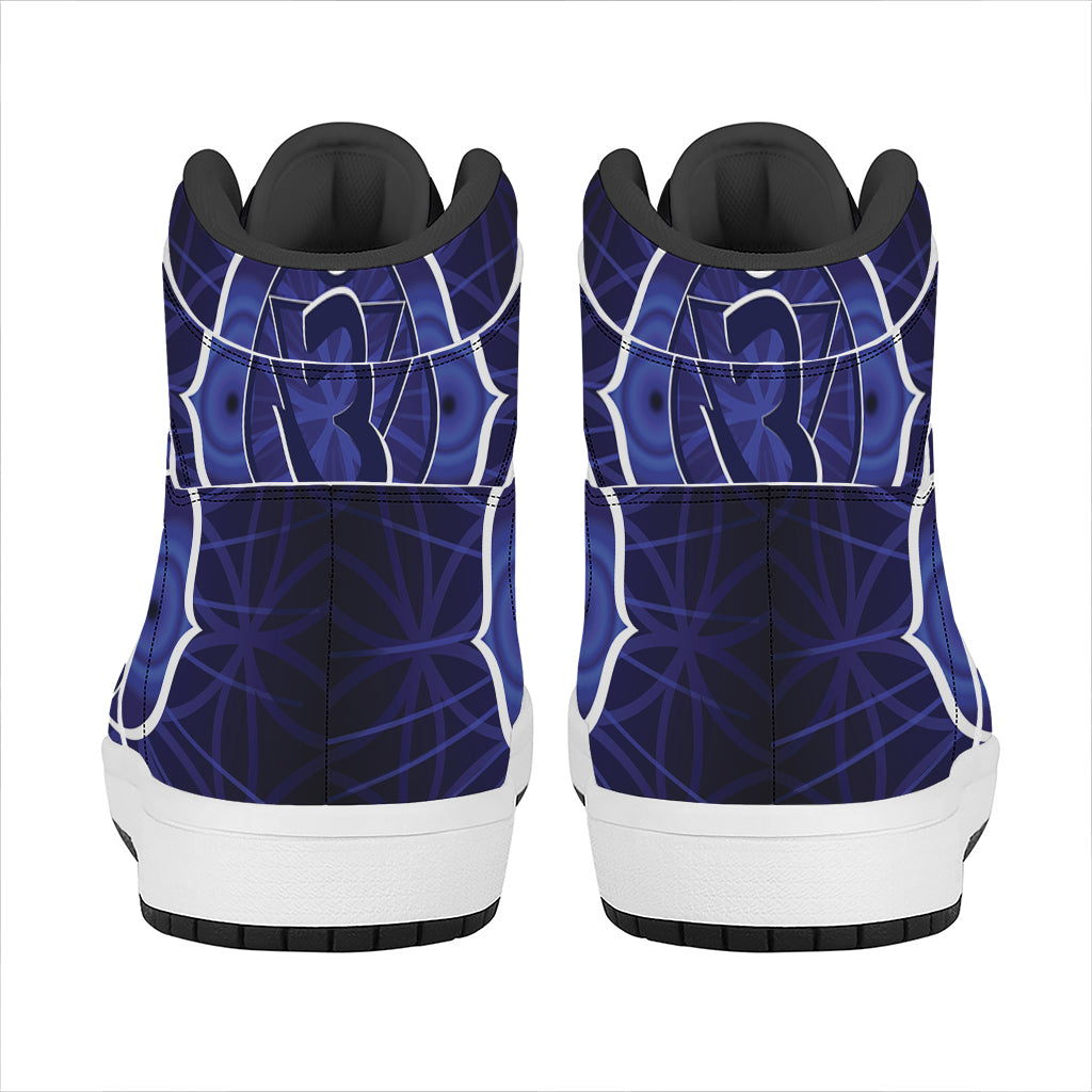 Ajna Chakra Spiritual Print High Top Leather Sneakers