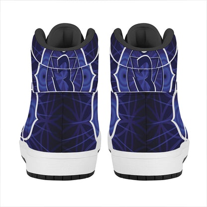 Ajna Chakra Spiritual Print High Top Leather Sneakers