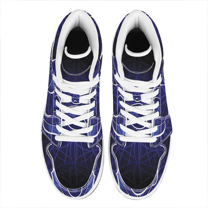 Ajna Chakra Spiritual Print High Top Leather Sneakers