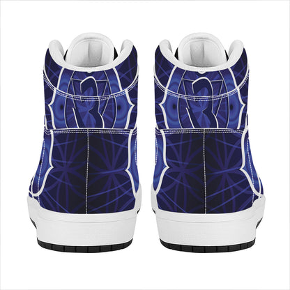 Ajna Chakra Spiritual Print High Top Leather Sneakers