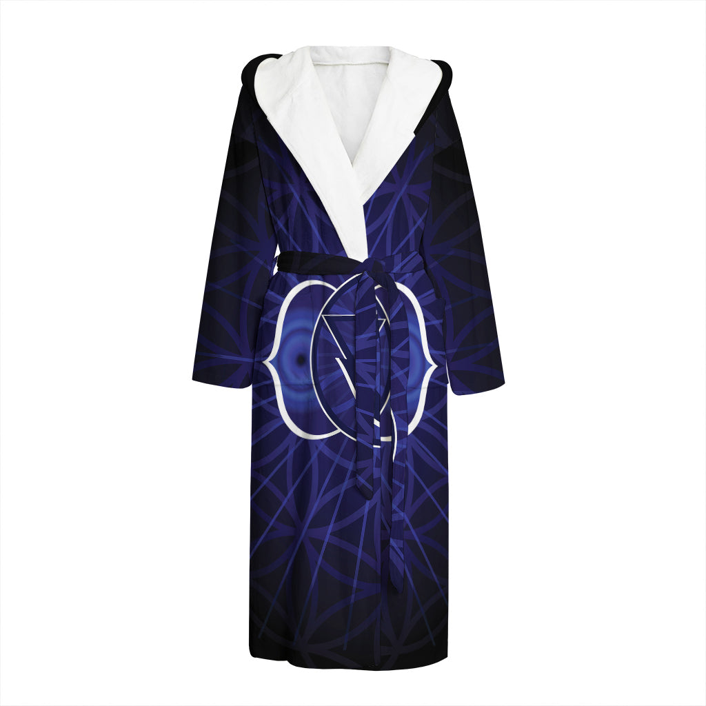Ajna Chakra Spiritual Print Hooded Bathrobe