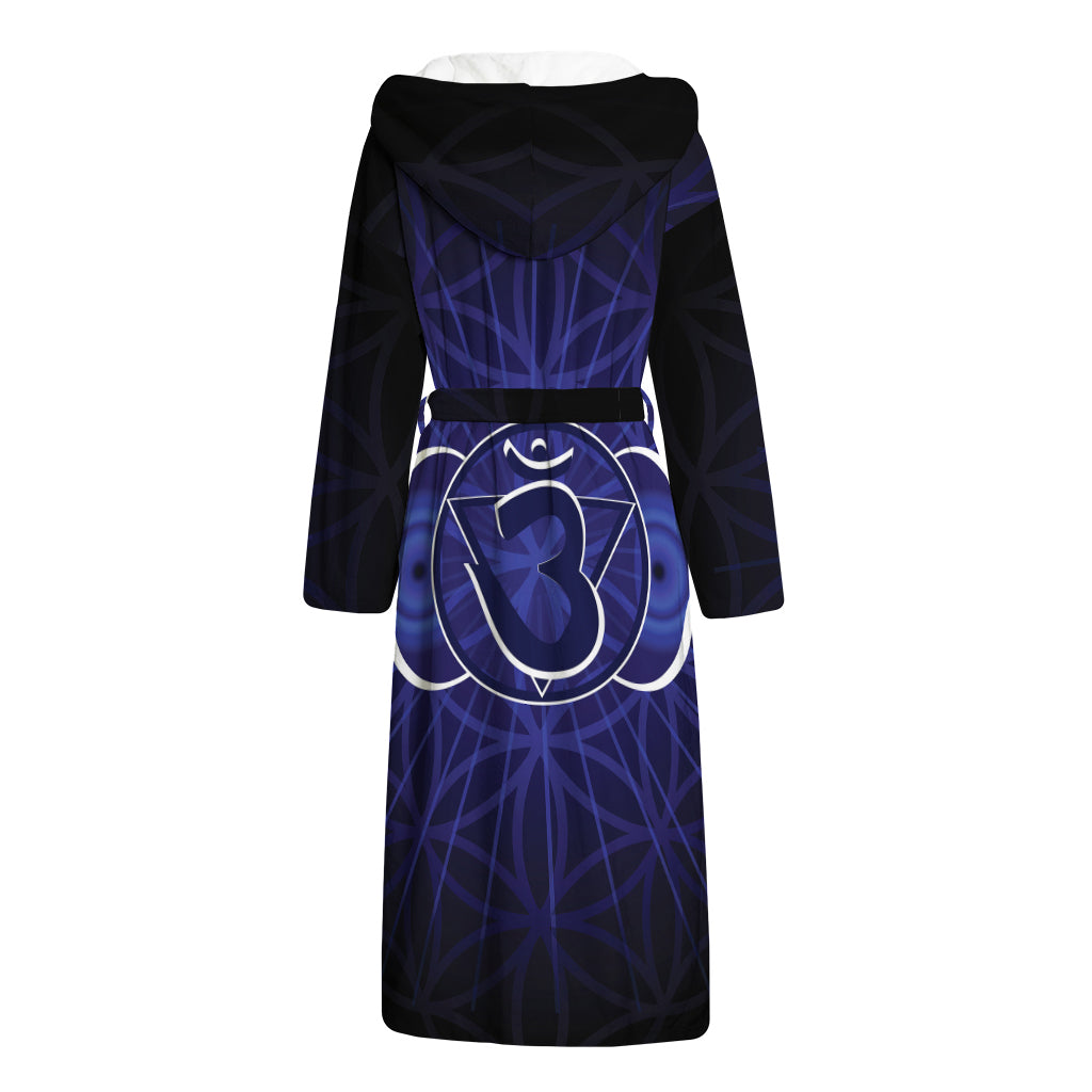 Ajna Chakra Spiritual Print Hooded Bathrobe