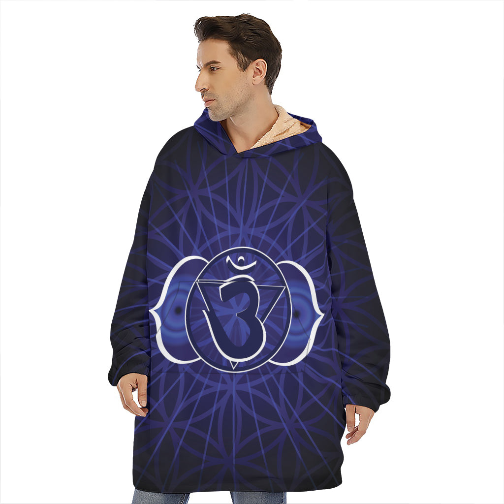 Ajna Chakra Spiritual Print Hoodie Blanket