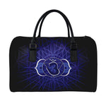 Ajna Chakra Spiritual Print Leather Duffle Bag
