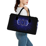 Ajna Chakra Spiritual Print Leather Duffle Bag