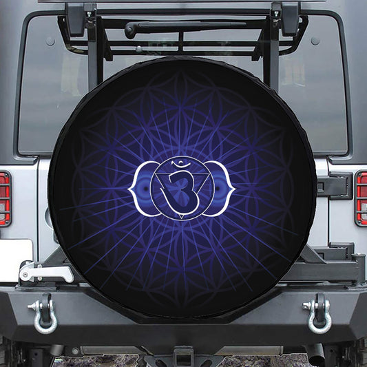Ajna Chakra Spiritual Print Leather Spare Tire Cover