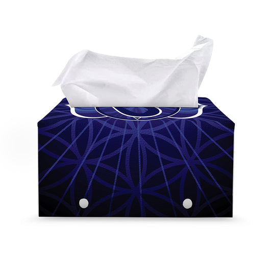 Ajna Chakra Spiritual Print Leather Tissue Box Cover